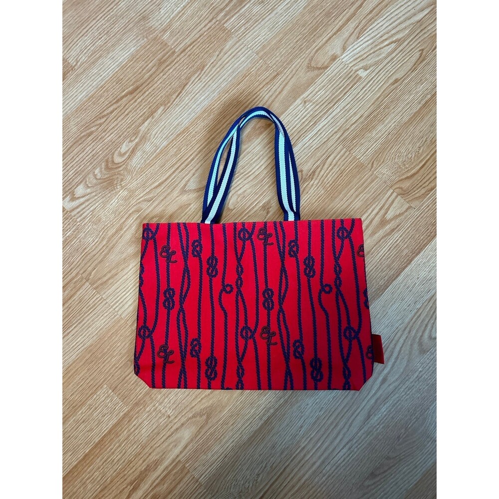 NEW Estee Lauder Tote Bag red navy blue white canvas beach bags A114